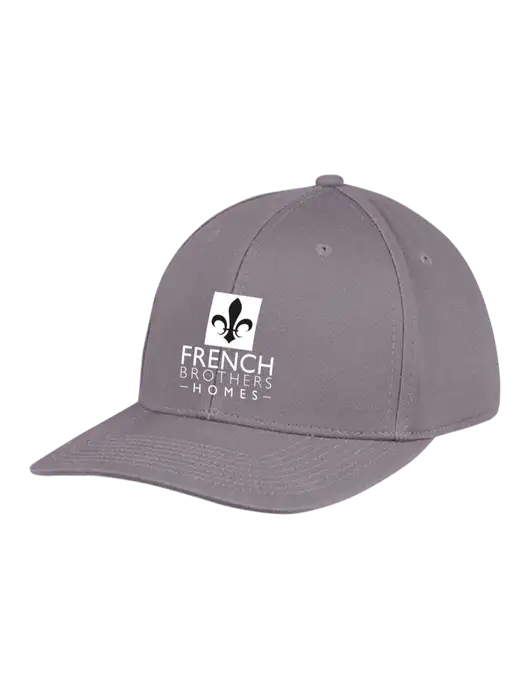 Premium Modern Structured Twill Charcoal Snapback Cap w/French Brothers Homes Logo