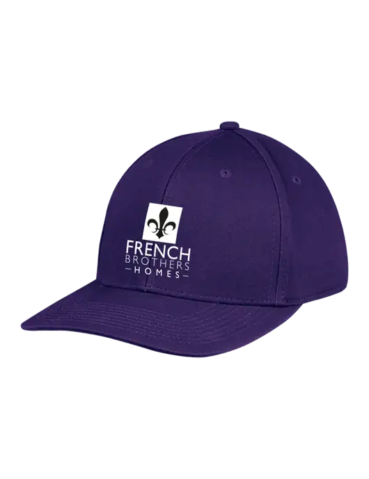 Premium Modern Structured Twill Purple Snapback Cap w/French Brothers Homes Logo