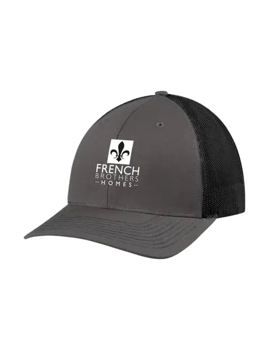 Richardson Adjustable Snapback Original 112 Trucker Cap Dark Grey w/Black Mesh w/French Brothers Homes Logo