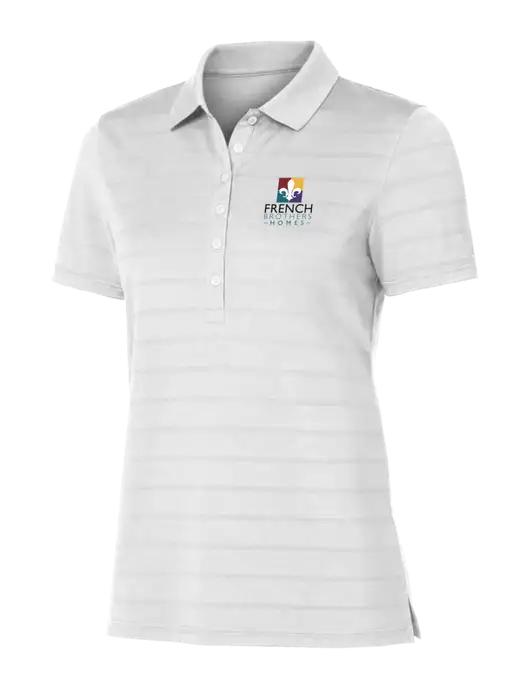 Callaway Womens Bright White Ventilated Polo w/French Brothers Homes Logo