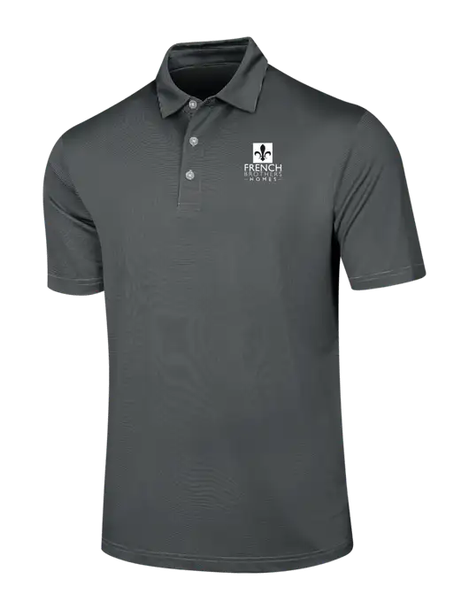 Callaway Black Fine Line Stripe Polo w/French Brothers Homes Logo