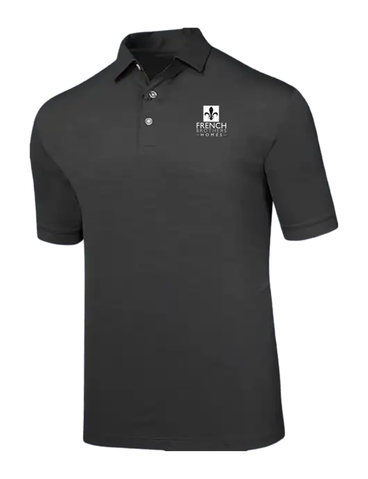 Callaway Black Fashion Tonal Polo w/French Brothers Homes Logo