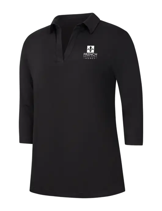 Womens Black Luxe Knit Tunic w/French Brothers Homes Logo