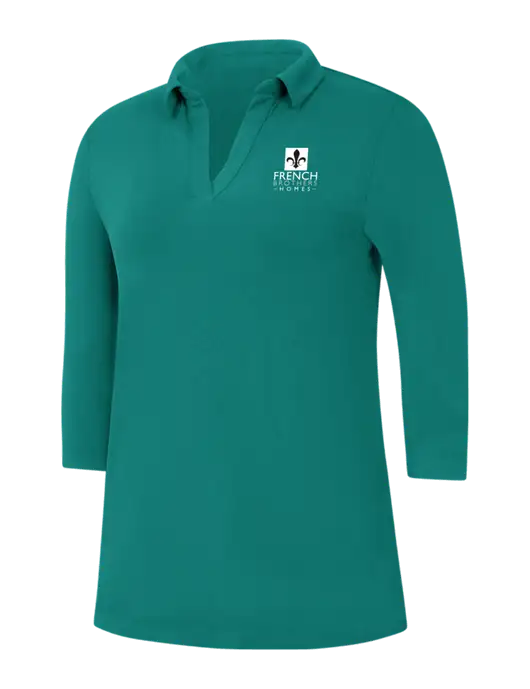 Womens Teal Luxe Knit Tunic w/French Brothers Homes Logo