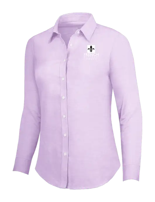 Soft Purple Womens SuperPro Oxford Shirt w/French Brothers Homes Logo