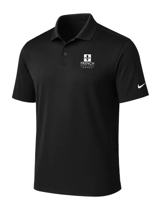 NIKE Black Victory Solid Polo w/French Brothers Homes Logo