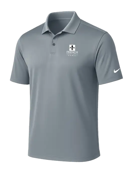 NIKE Medium Grey Victory Solid Polo w/French Brothers Homes Logo
