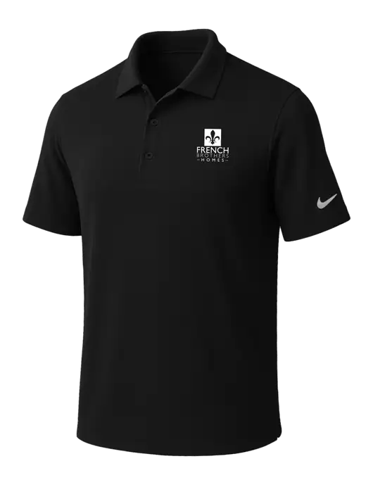 NIKE Black Dri-Fit Micro Pique Polo w/French Brothers Homes Logo