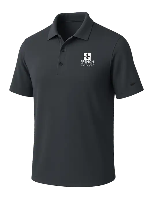 NIKE Dark Grey Dri-Fit Micro Pique Polo w/French Brothers Homes Logo