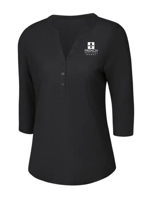OGIO Blacktop Jewel Henley w/French Brothers Homes Logo