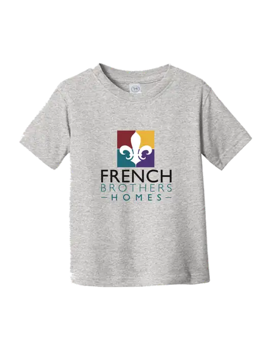 Rabbit Skins Light Grey Heather Toddler Fine Jersey Tee w/French Brothers Homes Logo