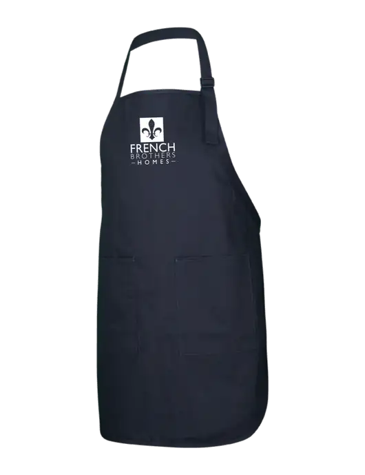 Full-Length Black Apron With Pockets w/French Brothers Homes Logo