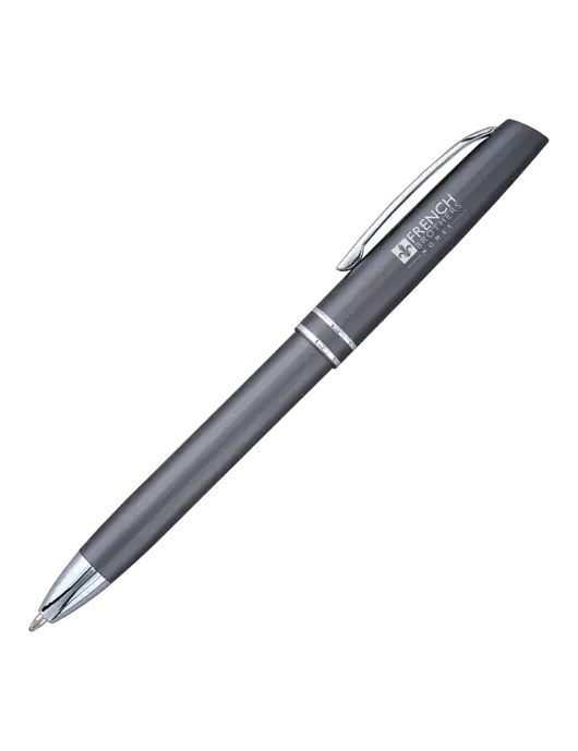 Gunmetal Anguilla Black Ink Pen w/French Brothers Homes Logo