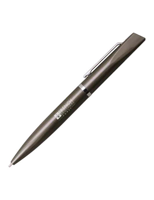 Santos Gunmetal Pen - Black Ink w/French Brothers Homes Logo
