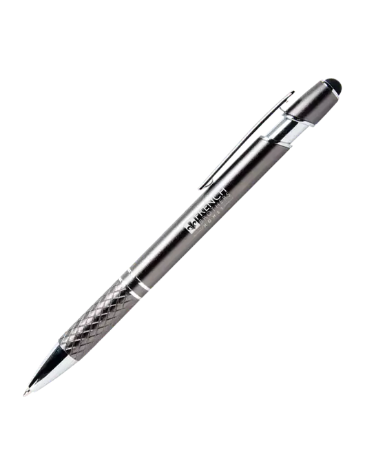 Valencia Gunmetal Stylus Pen - Black Ink w/French Brothers Homes Logo