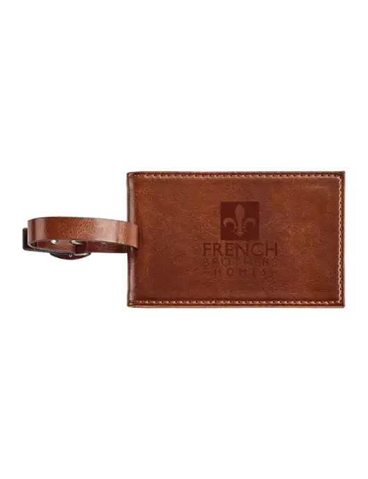 Fabrizio Brown Executive Luggage Tag w/French Brothers Homes Logo