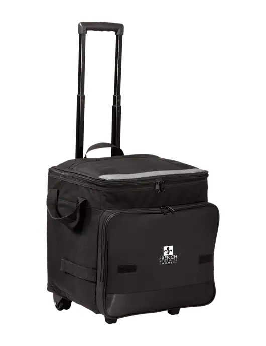 Black Rolling Cooler w/French Brothers Homes Logo