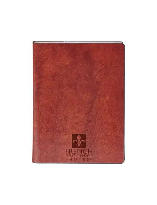 Fabrizio Brown Rfid Passport Holder w/French Brothers Homes Logo