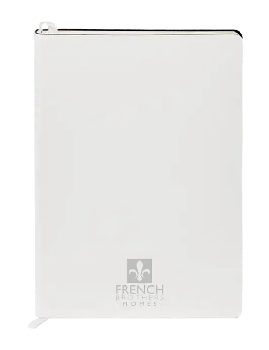 Fabrizio White Soft Cover 5.75 x 8.125 Journal w/French Brothers Homes Logo