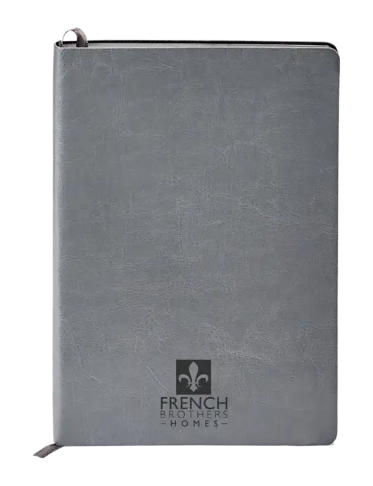 Fabrizio Grey Soft Cover 5.75 x 8.125 Journal w/French Brothers Homes Logo