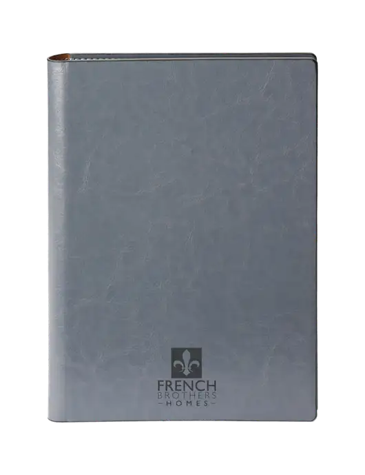 Fabrizio Grey 7 x 9.625 Padfolio & Notepad w/French Brothers Homes Logo