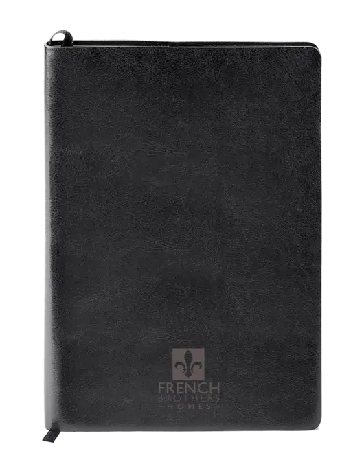 Fabrizio Black Soft Cover 5.75 x 8.125 Journal w/French Brothers Homes Logo