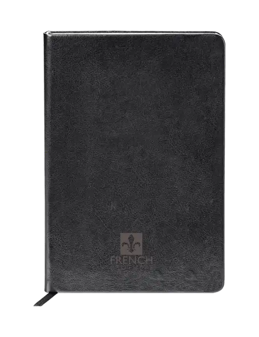 Fabrizio Black Hard Cover 5.75 x 8.3 Journal w/French Brothers Homes Logo