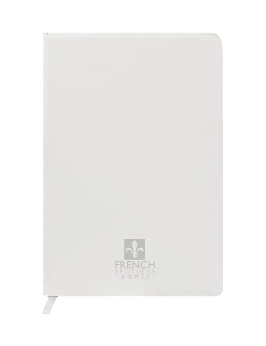 Fabrizio White Hard Cover 5.75 x 8.3  Journal w/French Brothers Homes Logo