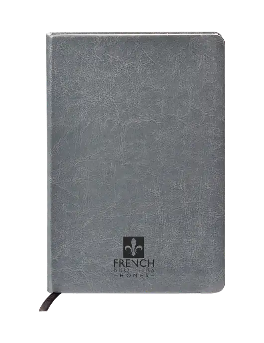 Fabrizio Grey Hard Cover 5.75 x 8.3 Journal w/French Brothers Homes Logo