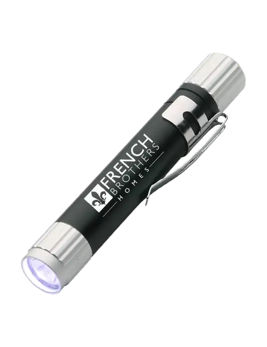 Black Aluminum LED Penlight w/French Brothers Homes Logo