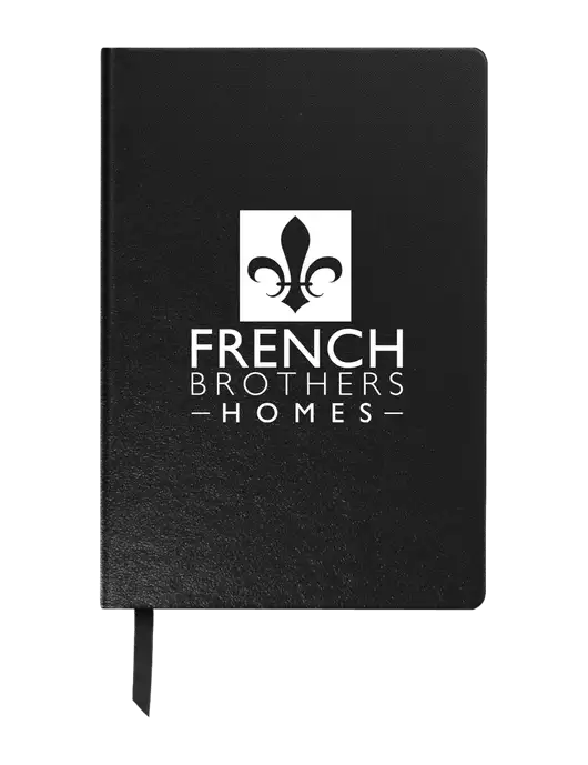 Achieve Black Hardcover Journal, 5.5 x 8.37 w/French Brothers Homes Logo