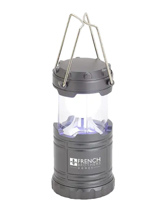 Gunmetal Mini Retro Lantern w/French Brothers Homes Logo
