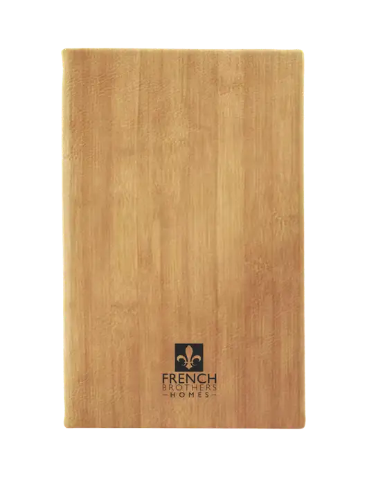 Bamboo Leatherette 5.25 x 8.25 Journal w/French Brothers Homes Logo