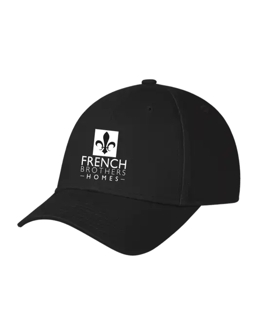 Black Structured Cap Hook & Loop w/French Brothers Homes Logo