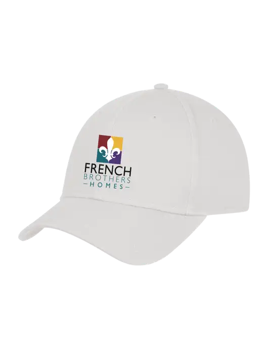 White Structured Cap Hook & Loop w/French Brothers Homes Logo