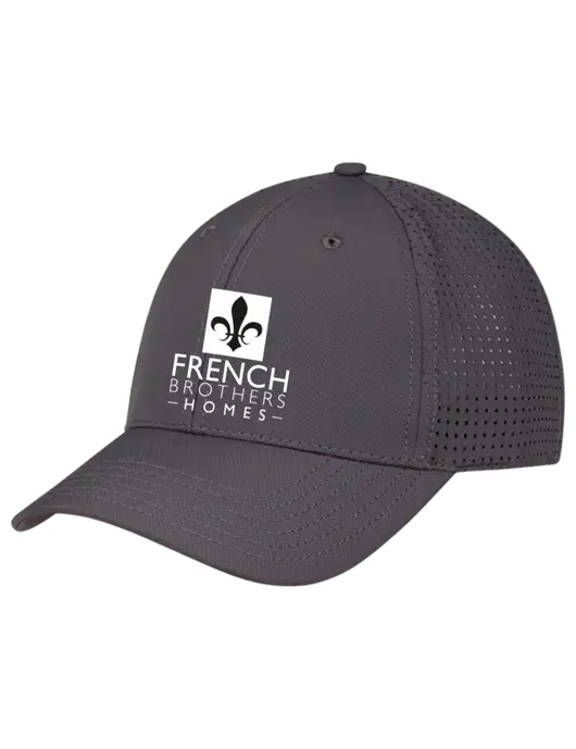 Charcoal Performance Stretchable Cap Hook & Loop w/French Brothers Homes Logo