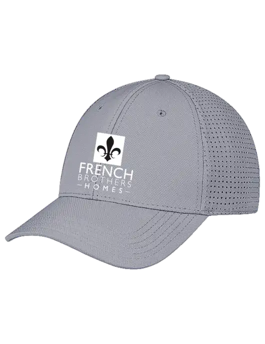 Grey Performance Stretchable Cap Hook & Loop w/French Brothers Homes Logo