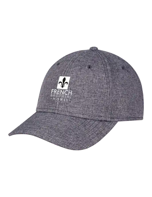 Heather Charcoal Structured Linen Look Cap Hook & Loop w/French Brothers Homes Logo
