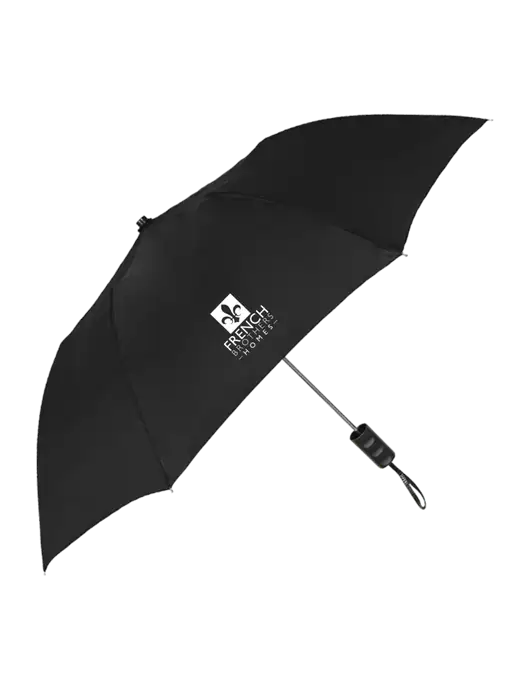 Black 42" Folding Umbrella  w/French Brothers Homes Logo