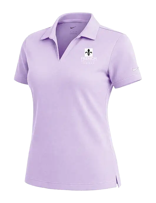 NIKE Light Purple Womens Dri-Fit Micro Pique Polo w/French Brothers Homes Logo