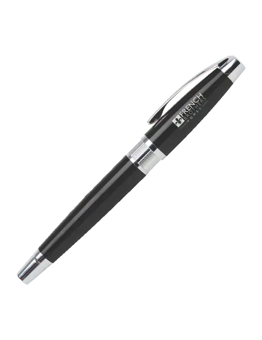 Masscotti Black Rollerball Pen - Black Ink w/French Brothers Homes Logo