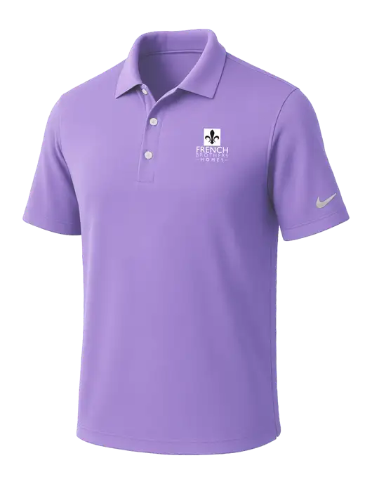 NIKE Light Purple Dri-Fit Micro Pique Polo w/French Brothers Homes Logo