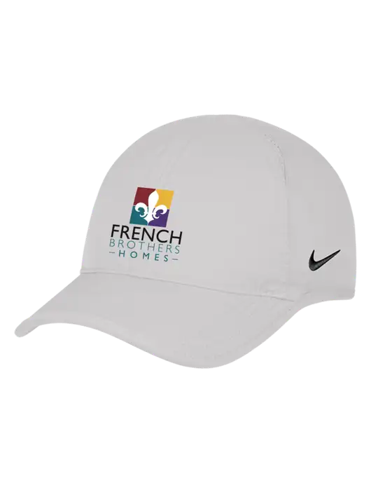 Nike White Featherlight Cap w/French Brothers Homes Logo