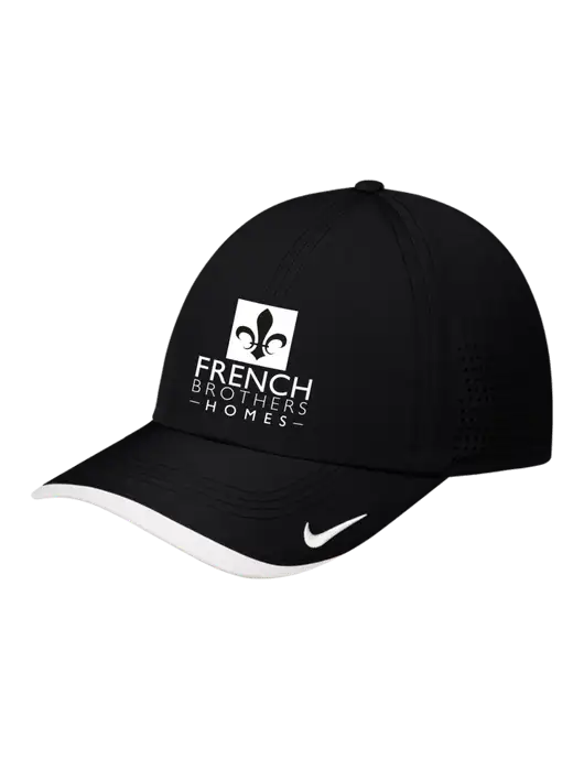 Nike Black/White Dri-FIT Perforated Performance Cap w/French Brothers Homes Logo