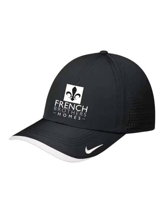 Nike Black/White Dri-FIT Perforated Performance Cap w/French Brothers Homes Logo