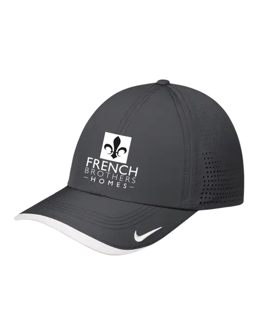 Nike Dark Grey/White Dri-FIT Perforated Performance Cap w/French Brothers Homes Logo