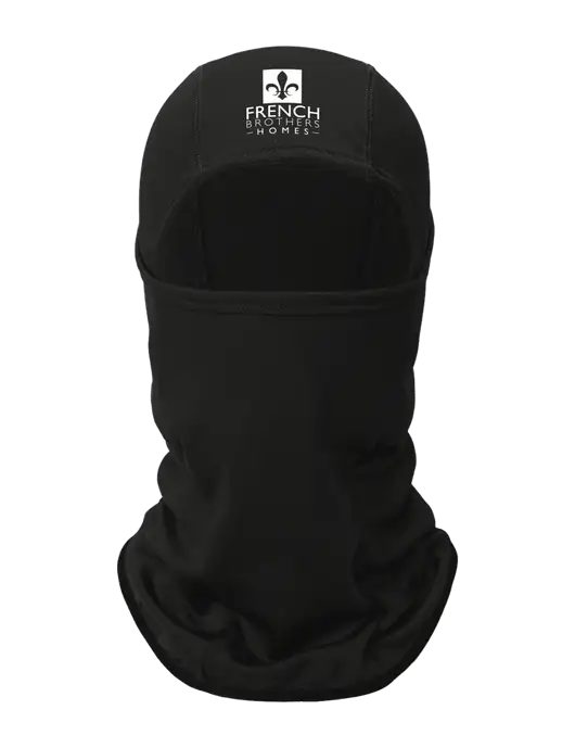 Black CornerStone Smooth Fleece Face Mask w/French Brothers Homes Logo