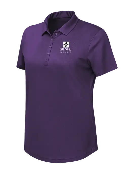 Callaway Womens Birdseye Purple Polo w/French Brothers Homes Logo
