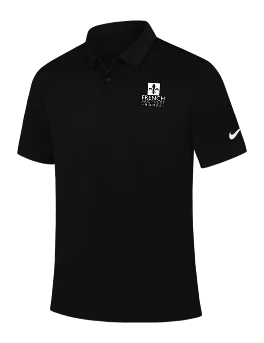Nike Black Dry Essential Solid Polo w/French Brothers Homes Logo