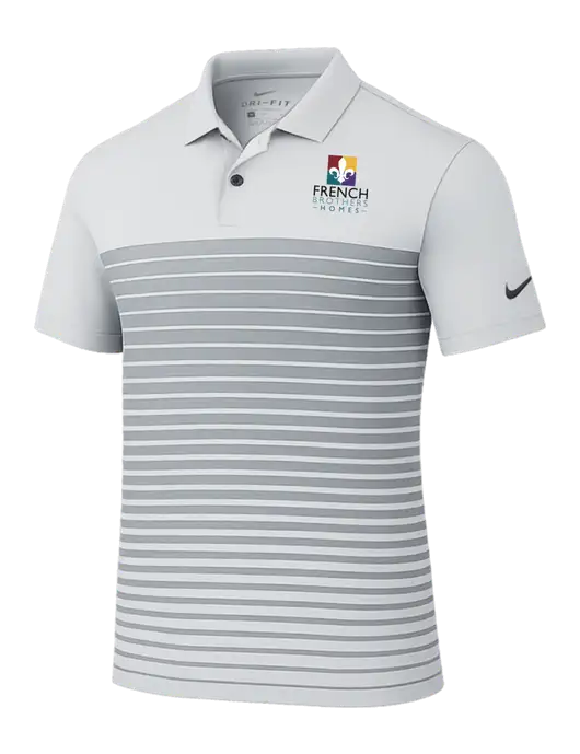 Nike Light Grey Dri-FIT Vapor Block Polo w/French Brothers Homes Logo